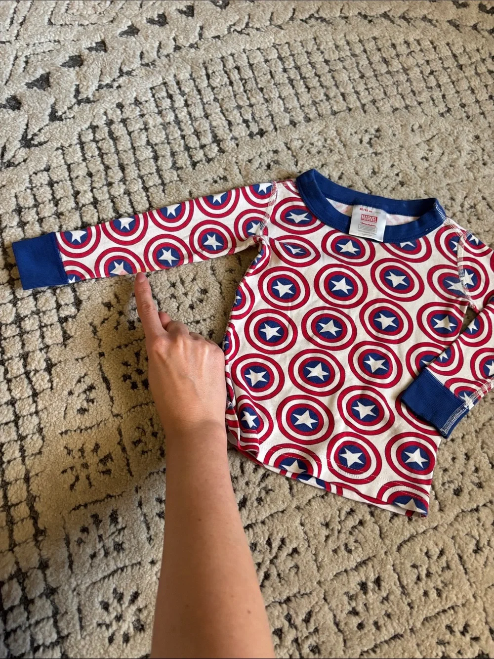Hanna Andersson xMarvel Captain America Pajama Set sz 2T